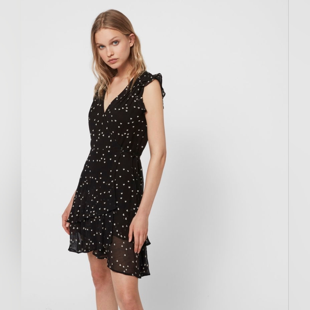 All Saints Wrap Lana Dress US Small